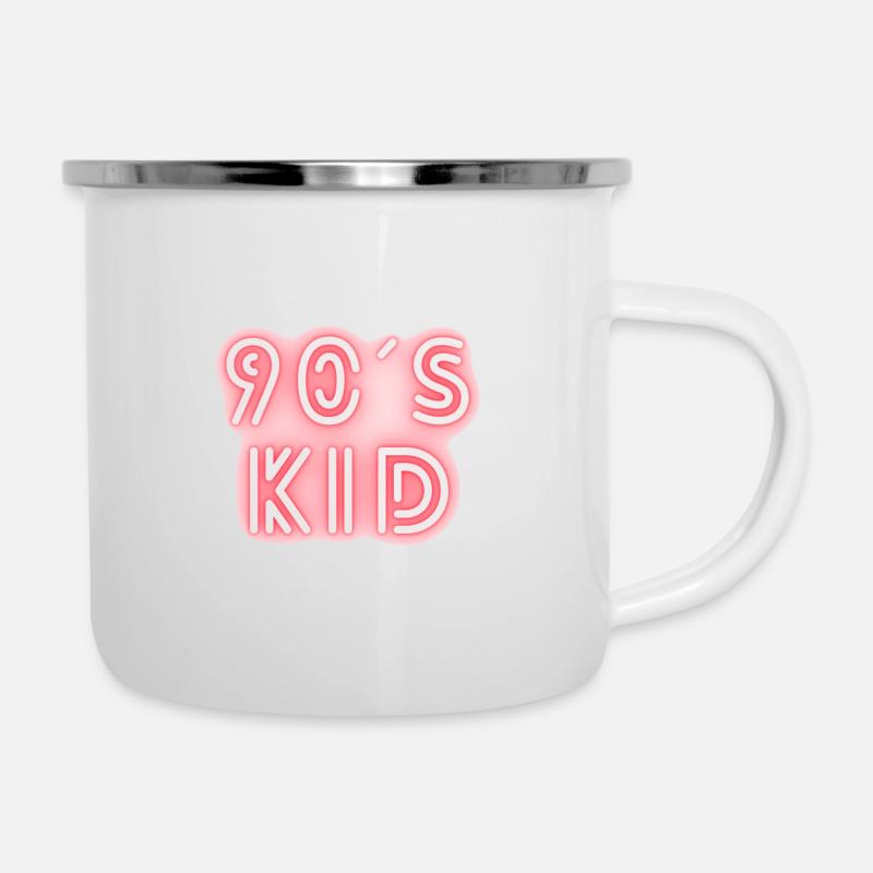 90 Kid - Emaille-Tasse - Weiß