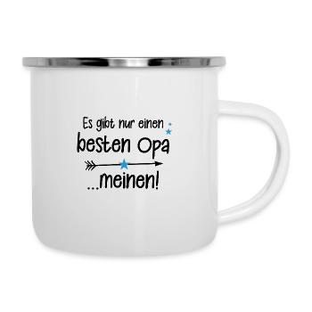 Es gibt nur einen besten Opa - Meinen! - Emaille-Tasse - Weiß - Rechts
