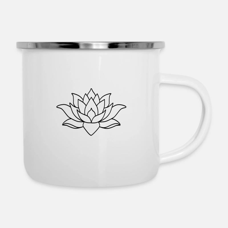 lotus blanc - Tasse émaillée - blanc