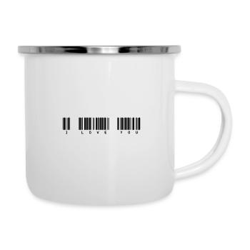 code - Emaille-Tasse - Weiß - Rechts