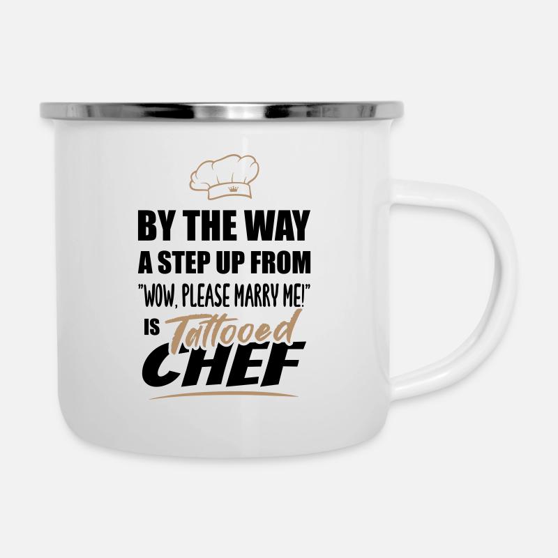 Tattooed chef is the most attractive - Camper Mug - white