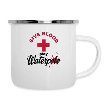 water polo - Emaille-Tasse - Weiß - Rechts
