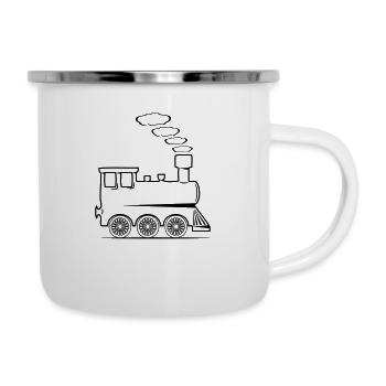 dampflok chemin de fer locomotive jouet - Tasse émaillée - blanc - Droite