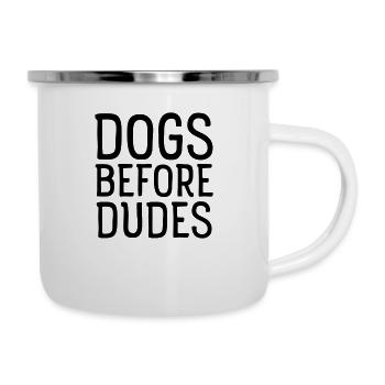 Dogs Before Dudes - Camper Mug - white - Right