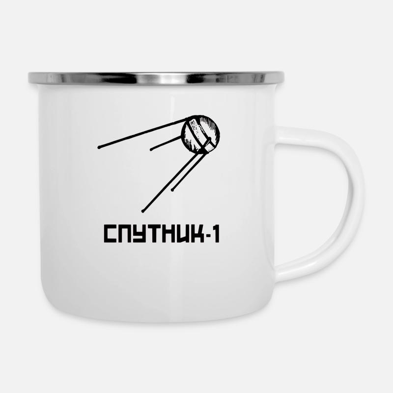 Spoutnik - Tasse émaillée - blanc