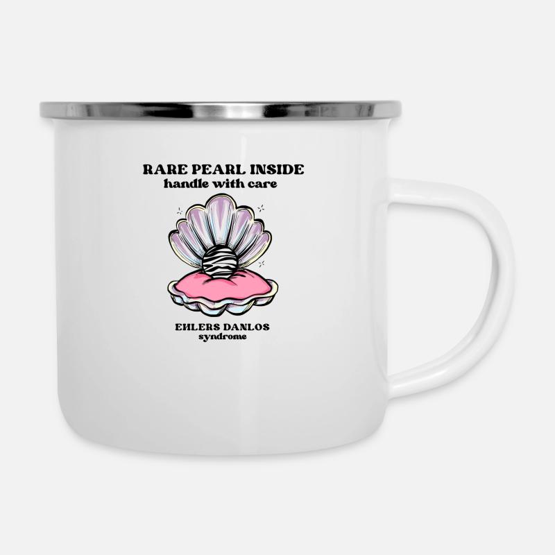 Wir sind seltene Perle! EDS ZEBRA STARK - Emaille-Tasse - Weiß