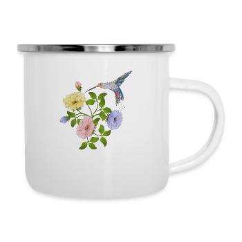 Oiseau - Tasse émaillée - blanc - Droite