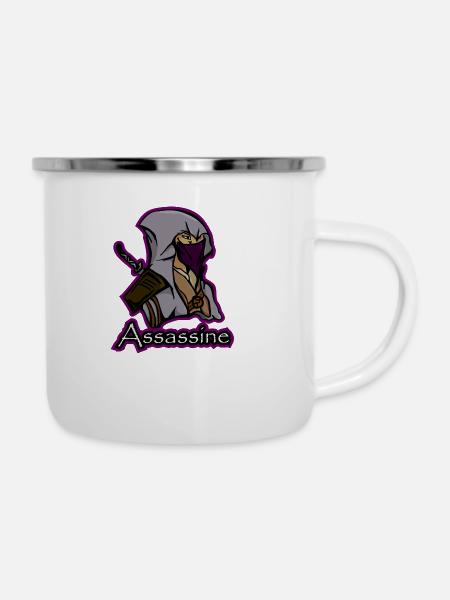 Der Assassine - Emaille-Tasse - Weiß