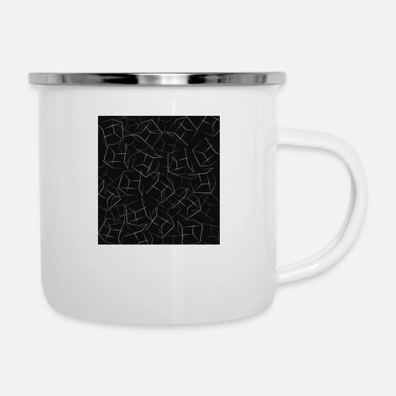 Math 3D Dice Pattern Jeu, Dés Amusez-vous - Tasse émaillée - blanc