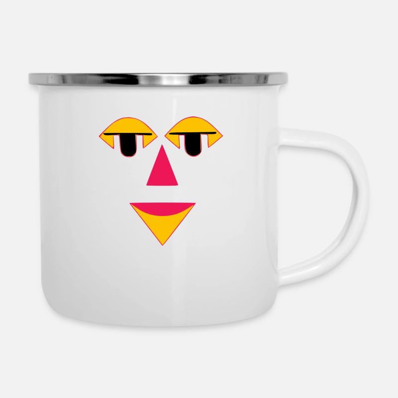 Geometric smile - Camper Mug - white