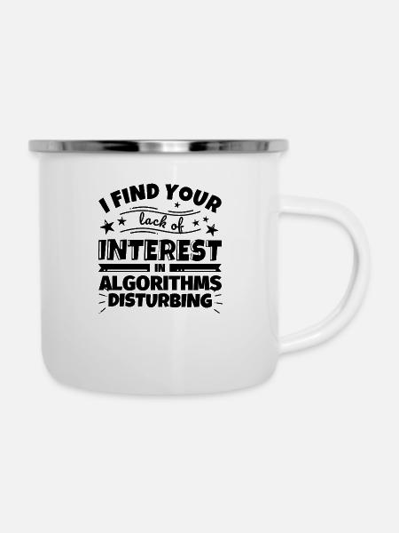 Algorithmen lustiges Geschenk - Emaille-Tasse - Weiß
