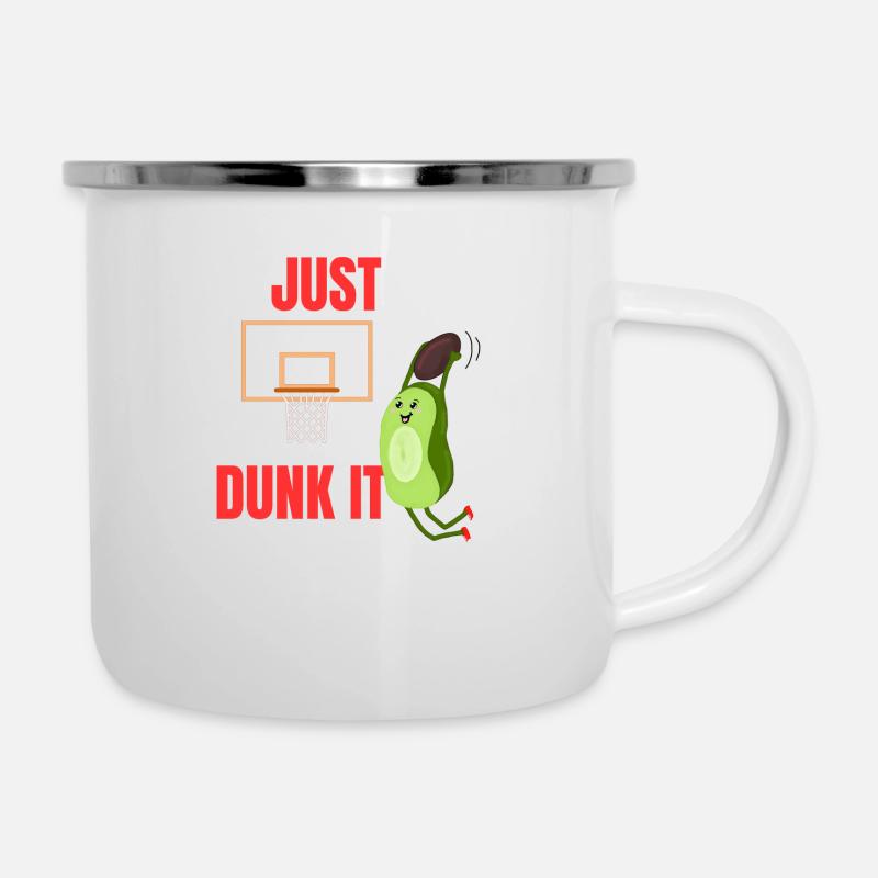 Just Dunk It Basketball Avocado - Camper Mug - white