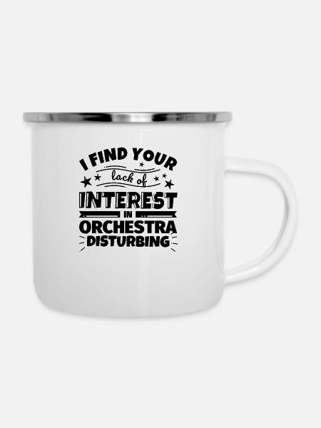 Orchester lustiges Geschenk - Emaille-Tasse - Weiß