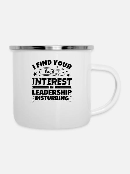 Führung lustiges Geschenk - Emaille-Tasse - Weiß