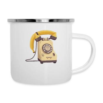 Téléphone Banana - Tasse émaillée - blanc - Droite