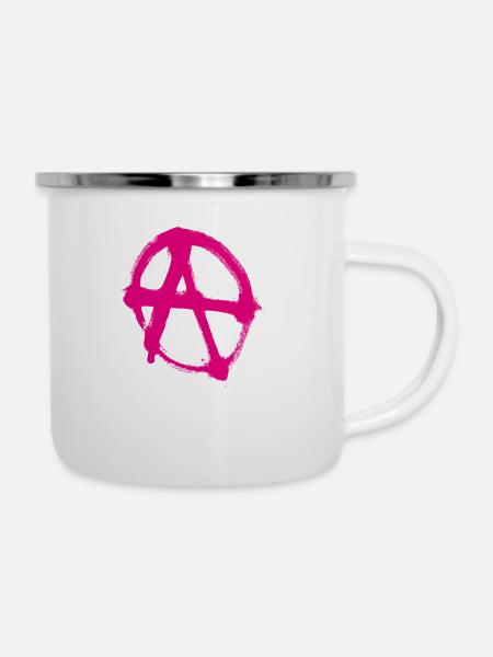 A - Emaille-Tasse - Weiß