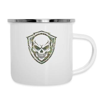 Army War Military Uniform Force Soldier Camouflage - Camper Mug - white - Right