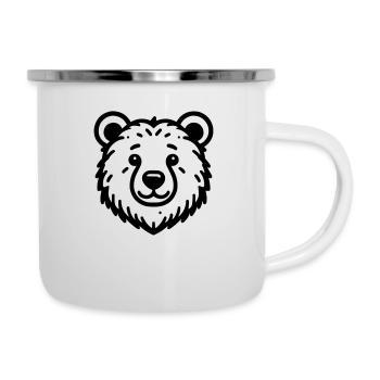 Ours - Tasse émaillée - blanc - Droite