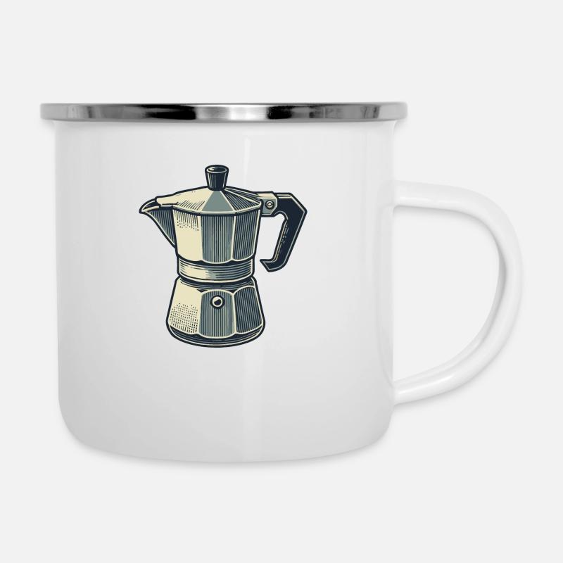 Espresso pot - Camper Mug - white