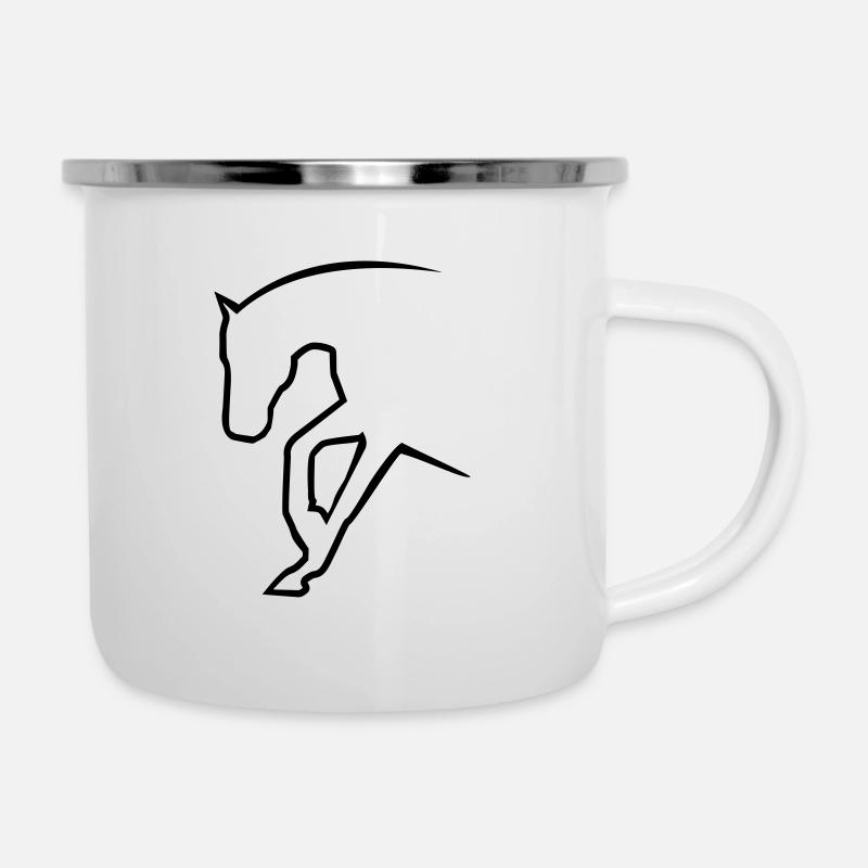 sliding stop - Tasse émaillée - blanc