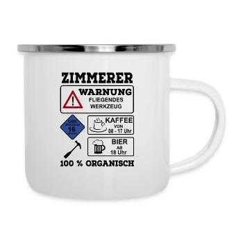 Zimmerer - Emaille-Tasse - Weiß - Rechts