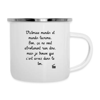 Kaameløtt - Cult Replica - Lustiges Zitat - Emaille-Tasse - Weiß - Rechts