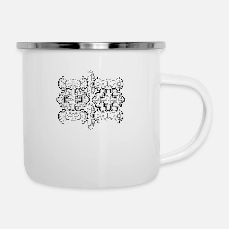 shipibo 4 - Tasse émaillée - blanc