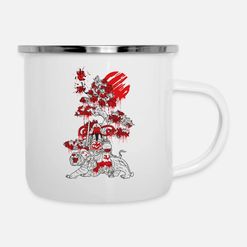 Japan - Emaille-Tasse - Weiß