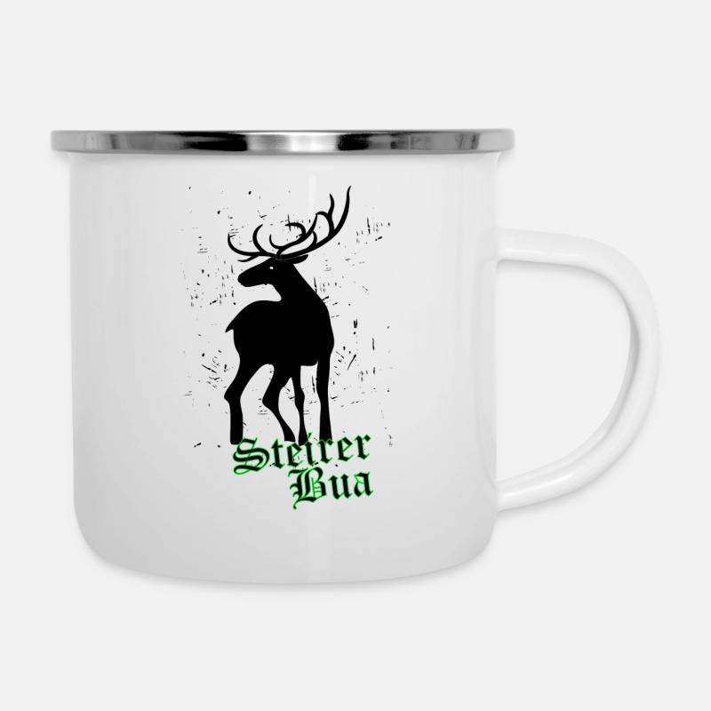 Steiermark - Emaille-Tasse - Weiß