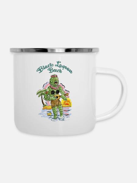 vahinedulagoon - Emaille-Tasse - Weiß