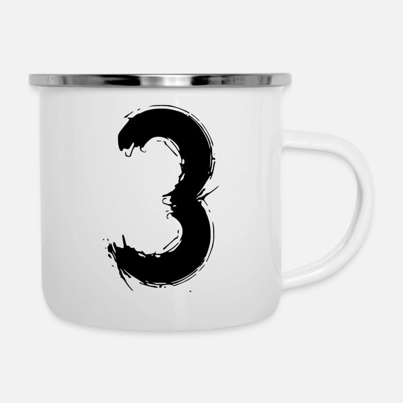 Les trois - Tasse émaillée - blanc