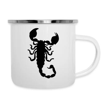 logo scorpion - Tasse émaillée - blanc - Droite