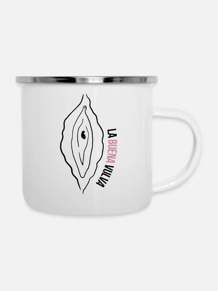 La Buena Vulva - Emaille-Tasse - Weiß