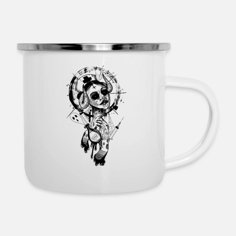 Infirmière effrayante - Tasse émaillée - blanc