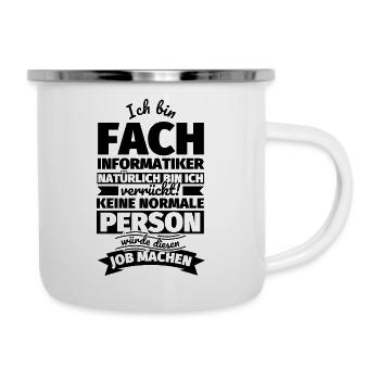 Fachinformatiker Geschenke - Emaille-Tasse - Weiß - Rechts