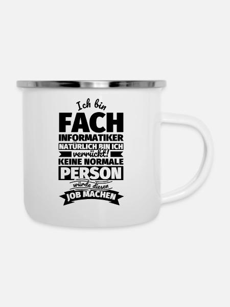 Fachinformatiker Geschenke - Emaille-Tasse - Weiß