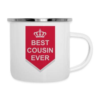 best cousin ever Zitat - Emaille-Tasse - Weiß - Rechts