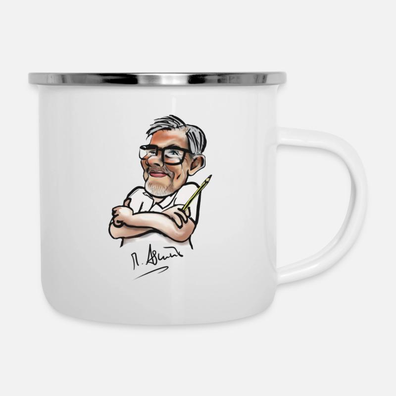 Malen mit Michael - Emaille-Tasse - Weiß