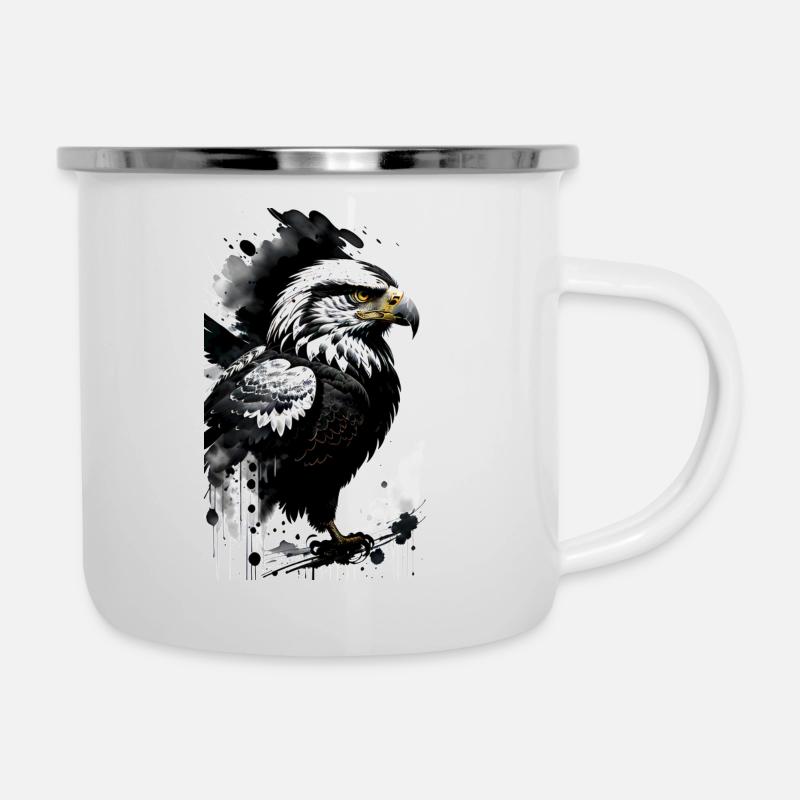 Eagle Pride: Elevate your style with majestic El - Camper Mug - white