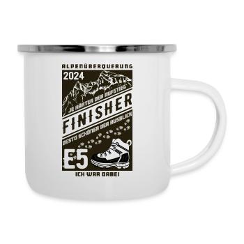 Alpenüberquerung E5 Finisher 2024 - Emaille-Tasse - Weiß - Rechts