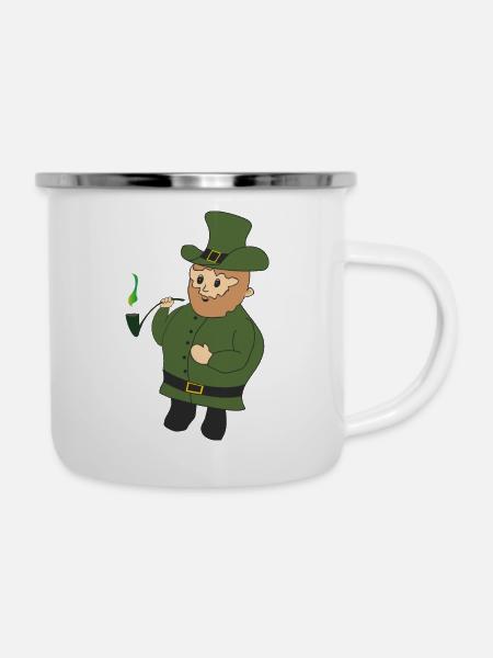 Patrick - Emaille-Tasse - Weiß