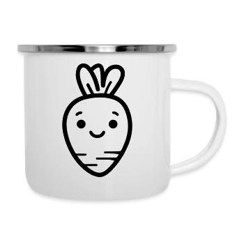 Carotte - Tasse émaillée - blanc - Droite
