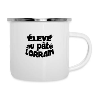 élevé au pâté lorrain - Tasse émaillée - blanc - Droite