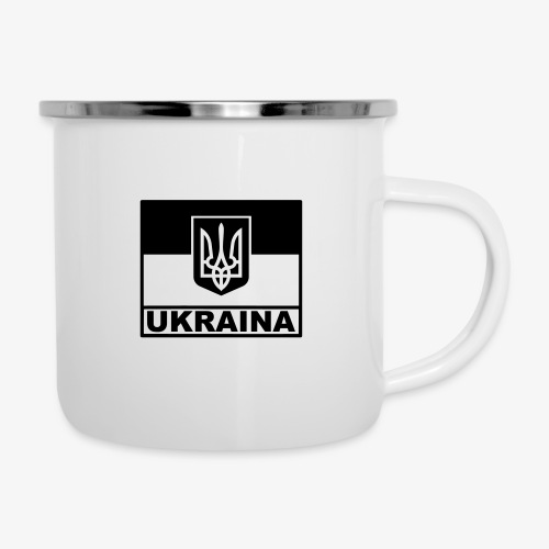 Ukraina Taktisk Flagga - Emblem - Emaljmugg