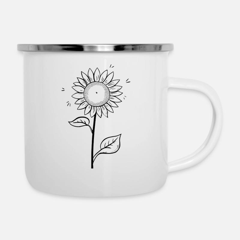 Sunflower as vector illustration - Camper Mug - white