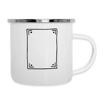 cadre - Tasse émaillée - blanc - Droite