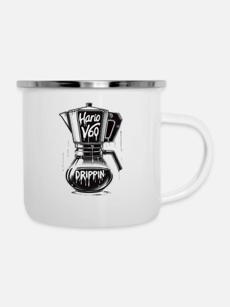 Herdkanne V60 - Emaille-Tasse - Weiß