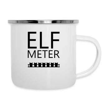 Elf Meter Bier - Emaille-Tasse - Weiß - Rechts