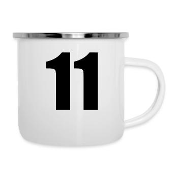 11 - Emaille-Tasse - Weiß - Rechts