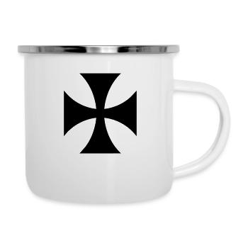 templer tempelritter,orden - Emaille-Tasse - Weiß - Rechts